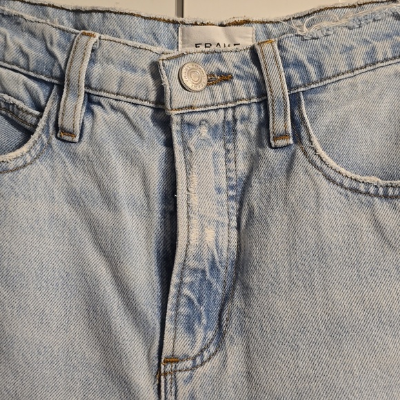 Frame High N Tight Wide Crop Jeans Sz 26 Legacy Chew Distressed Grunge 90s/Y2k - Picture 4 of 11
